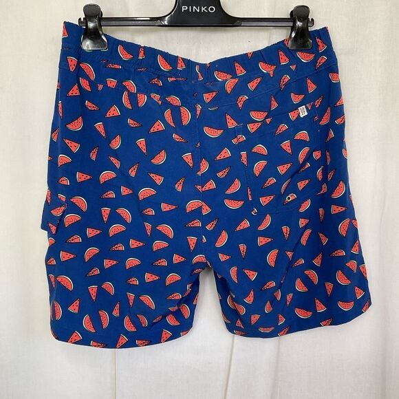 Sovereign Code Men’s Tropical Watermelon Print Blue Red Swim Trunks Size Medium - Picture 6 of 16